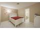 Cozy bedroom with heart accents and attached bathroom at 4420 Rich Dr # B, Las Vegas, NV 89102