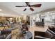 Open concept floor plan with a dining room, kitchen, and living area, great for entertaining at 5260 N Jones Blvd, Las Vegas, NV 89130