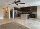 Open kitchen concept with stainless steel appliances, a kitchen island, and recessed lighting at 5363 S Juneau St, Pahrump, NV 89061