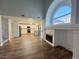 Bright living space enhanced with a modern fireplace and large windows at 6063 Peach Orchard Rd, Las Vegas, NV 89142