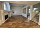 Cozy living area featuring a fireplace and contemporary finishes at 6063 Peach Orchard Rd, Las Vegas, NV 89142
