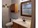 Bathroom with nice vanity, mirror, and walk-in shower at 6283 Lapilli Ave, Las Vegas, NV 89139
