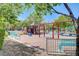 Community playground with swings, slides and benches, great for families at 6283 Lapilli Ave, Las Vegas, NV 89139