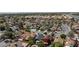 Wide aerial shot of a community with neatly arranged houses and streets surrounded by trees at 6924 Senton Ave, Las Vegas, NV 89108
