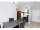 Open dining area featuring stylish furnishings and easy access to the adjacent kitchen at 6924 Senton Ave, Las Vegas, NV 89108