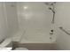 Well-maintained bathtub and shower in a clean, tiled bathroom at 7885 W Flamingo Rd # 2129, Las Vegas, NV 89147