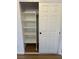 A closet features sliding doors and built-in shelving for organized storage at 7885 W Flamingo Rd # 2129, Las Vegas, NV 89147