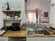 Wet bar with butcher block counter tops and stainless faucet at 7885 W Flamingo Rd # 2129, Las Vegas, NV 89147
