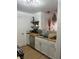 Charming kitchen features stainless appliances, floating shelves, and butcher block counters at 7885 W Flamingo Rd # 2129, Las Vegas, NV 89147