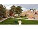 Community features green spaces, picnic table and grill, and a pool with lush landscaping at 8101 W Flamingo Rd # 2110, Las Vegas, NV 89147
