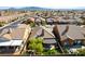 An overhead perspective of this home featuring a shaded patio within a well-maintained neighborhood at 1004 Viale Placenza Pl, Henderson, NV 89011
