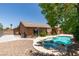 An inviting backyard showcases a pool and spa, complimented by a patio, hardscape, and a well-maintained stucco home at 1453 Doggett Ave, Las Vegas, NV 89123