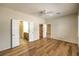 Spacious main bedroom leading to bathroom and walk in closet at 2540 Binary Stars St, Henderson, NV 89044