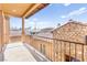 Covered balcony with iron railing offering views of the neighborhood at 2755 Asgard Ave, Las Vegas, NV 89121