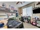 Bedroom with a lofted bed, carpet floors, and a window with blinds at 2856 Trossachs St, Henderson, NV 89044