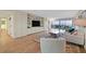Bright living room with a built-in entertainment center and balcony access at 3111 Bel Air Dr # 7D, Las Vegas, NV 89109