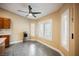Eat-in kitchen dining nook with modern lighting, large windows and tile floor at 47 Desert Sunflower Cir, Henderson, NV 89002