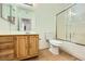 Bathroom with modern fixtures and a glass-enclosed shower at 5650 E Sahara Ave # 1001, Las Vegas, NV 89142