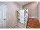 Entryway with tile flooring, wooden stairs, and white trim at 801 Dana Hills Ct # 101, Las Vegas, NV 89134