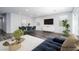 Virtually staged living and dining area with modern decor, offering an inviting open-concept space at 817 Cottonwood Hill Pl, Henderson, NV 89011