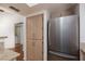 Kitchen with stainless steel refrigerator and lots of pantry storage space at 8455 W Sahara Ave # 289, Las Vegas, NV 89117