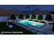 Backyard virtual rendering showcases a modern pool and spa, surrounded by desert landscaping, perfect for outdoor relaxation at 10239 Meandering Dell Ave, Las Vegas, NV 89166