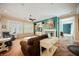 Living room with a fireplace and open floorplan at 2080 Powder Springs St, Henderson, NV 89052