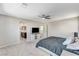 Bedroom featuring bright light, open entryway, and neutral carpet at 2531 Dollison Ave, North Las Vegas, NV 89081