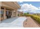 Inviting back patio with stucco construction and desert landscaping provides space for outdoor relaxation and entertainment at 2624 Spalding Dr, Las Vegas, NV 89134