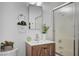 Bathroom with a vanity, toilet and shower with a glass door at 4047 Maple Hill Rd, Las Vegas, NV 89115