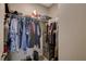 This walk-in closet offers ample storage with organized hanging space and shelving at 4336 Guava Ct # 0, Las Vegas, NV 89135
