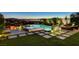 Stunning backyard oasis featuring a pool, spa, and meticulously landscaped grounds at 527 Serenity Point Dr, Henderson, NV 89012