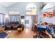 Bright living room featuring high ceilings and an open layout at 5539 Foxtail Ridge St, North Las Vegas, NV 89031