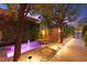 Tranquil backyard water feature with custom lighting and lush landscaping, creating a serene ambiance at 5680 N Fort Apache Rd, Las Vegas, NV 89149