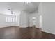 Large primary bedroom features wood floors, bright natural light and an ensuite at 6209 Lenaking Ave, Las Vegas, NV 89122