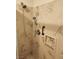 Shower stall with a hand held shower head and built-in soap dish at 66 Lailani St, Las Vegas, NV 89110