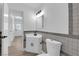 Bathroom featuring updated sink and tiled shower at 6741 Bonillo Dr, Las Vegas, NV 89103