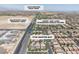 A beautiful aerial view of a neighborhood near Exploration Peak Park and Barry and June Gunderson Middle School at 7775 Santos Bay Ct, Las Vegas, NV 89179