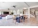 Spacious dining area with open layout to living room, perfect for gatherings and everyday living at 9628 Matanzas Creek Ct, Las Vegas, NV 89139
