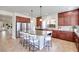 Well-appointed kitchen with stainless appliances, island seating, and plenty of cabinet space at 9628 Matanzas Creek Ct, Las Vegas, NV 89139