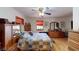 Cozy bedroom with hardwood floors, a comfortable bed, and ample storage cabinets at 1100 Mitchell Pl, Pahrump, NV 89060
