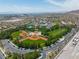 Overhead view of a recreational park featuring baseball fields, green spaces, and community facilities, perfect for Gathering activities at 11695 Gentle Birdsong Ave, Las Vegas, NV 89138