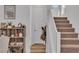 Carpeted staircase leading to the upper level of the home at 11695 Gentle Birdsong Ave, Las Vegas, NV 89138