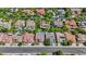 Aerial view of lush green neighborhood with multiple pools, highlighting 2262 Alanhurst Dr home at 2262 Alanhurst Dr, Henderson, NV 89052