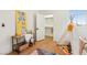 Bedroom features a whimsical giraffe painting, tent and walk-in closet at 2469 Sun Reef Rd, Las Vegas, NV 89128