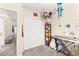 Bedroom with a closet, playful decor, and hallway access at 3169 Crystal Moon Rd, Henderson, NV 89052