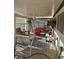 Covered outdoor patio with furniture and ceiling fan at 5717 Blizzard Breeze St, North Las Vegas, NV 89081