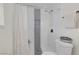 Bathroom showcasing tiled shower with a showerhead and convenient toiletry niche at 59 N Christy Ln, Las Vegas, NV 89110