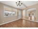 Bright dining room with hardwood floors and an open view into other living spaces at 636 H Ave, Boulder City, NV 89005