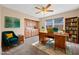 Bright office space with custom built-ins, a comfortable workspace, and natural light at 636 H Ave, Boulder City, NV 89005